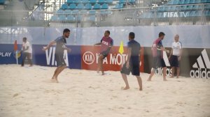 Yannick Bolasie visits FIFA Beach Soccer World Cup 2017