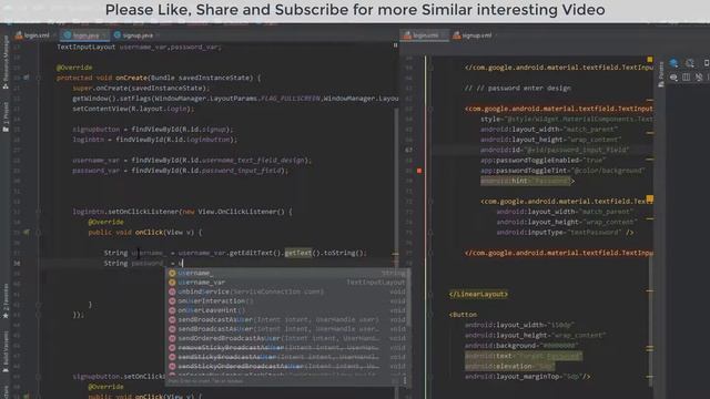 #2 Create Login And SignUp Screen In Android Studio Using Firebase | App Development Tutorial [2021