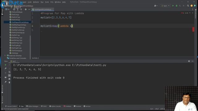 Python Practical - Lambda with Map Function in Python | Lambda Functions In Python