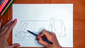 Как нарисовать грузовик карандашом детям. Онлайн-школа рисования "Малевашки"
