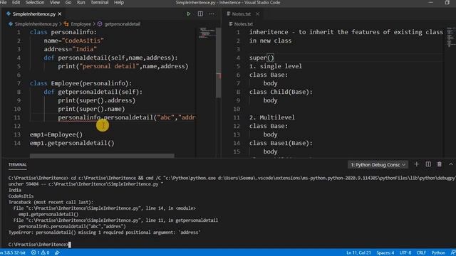 Inheritance in Python || Types of Inheritance || Python OOP Tutorial || Learn Python Programming смотреть онлайн