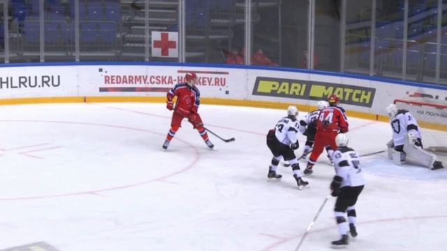 Дебютная шайба Романа Макарова принесла победу «Красной Армии» над «Ригой» смотреть онлайн