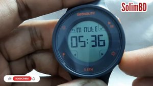 How To Setting Time and Date on a Geonaute W500 Digital Watch | Watch Repair Channel