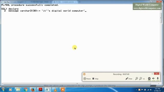 Chapter 3 | Declare PL SQL Variable Types of Variable Identifiers ...