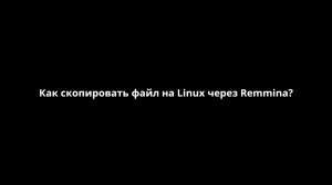 Как скопировать файл на Linux через Remmina? [FastHowTo]