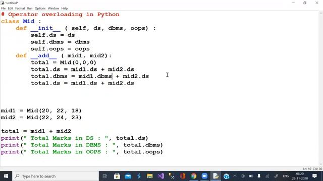 Operator Overloading   Python