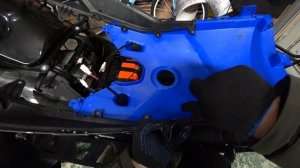 Оклейка камуфляжной пленкой снегохода стелс капитан 200 | Stels | Салехард | Ямал