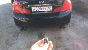 Выхлоп от коллектора на Infiniti m35x с вакуумными заслонками выхлопа