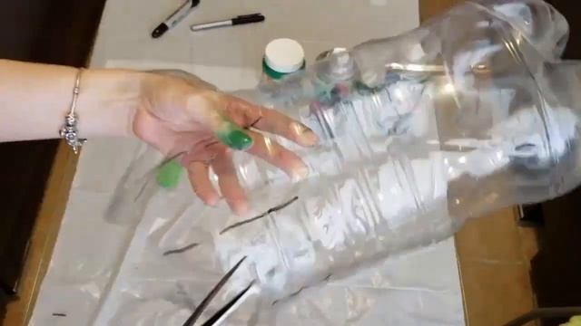 Берёзки из пластиковых бутылок для саженцев. DIY RoSa - Birch tree from a plastic bottle. смотреть онлайн