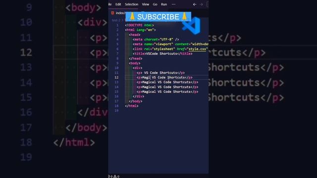 Vs code shortcut 2 #vscode #html #css #javascript #coding #code #programming #python #programmer