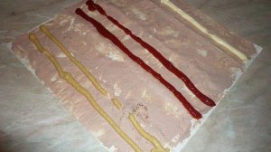 Рулет из лаваша с паштетом