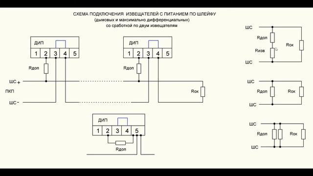 Курс ОПС Подключение извещателей пожарной сигнализации – схема и пояснения