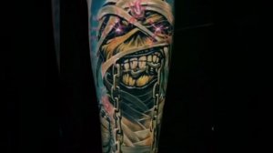 Iron Maiden tattoo by Burt of Rock'n'Roll Tattoo and Piercing Glasgow