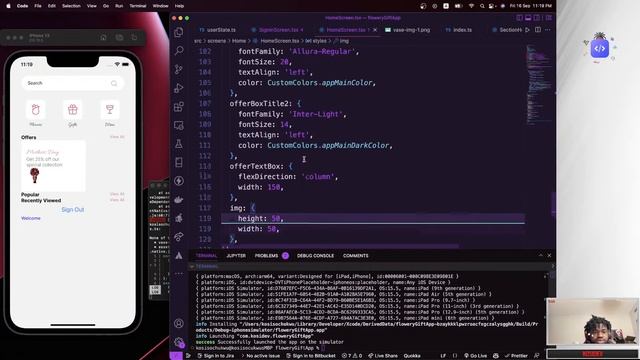 Add HomePage| and Show Products| React Native tutorial| (Flowery Gift App)| Episode 10