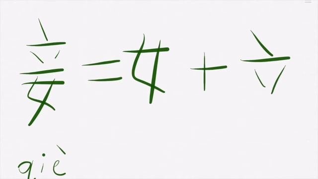 История иероглифов. Происхождение 秋，妾 и 名