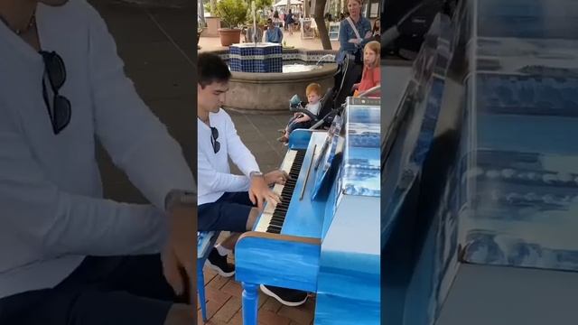 This family's reaction has us ?? #shorts   viral piano street performance!