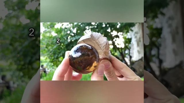 Цитрин и дымчатый кварц - шары на подставках от kamnelybi.com смотреть онлайн