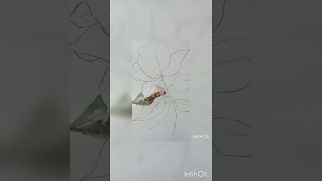 Бесплатный мастер-класс.Белый цветок. Акварель. По мотивам работы @taia_art_il