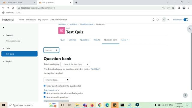 How to upload import Bulk Questions in Quiz #moodle Tutorial Learning Management System LMS смотреть онлайн