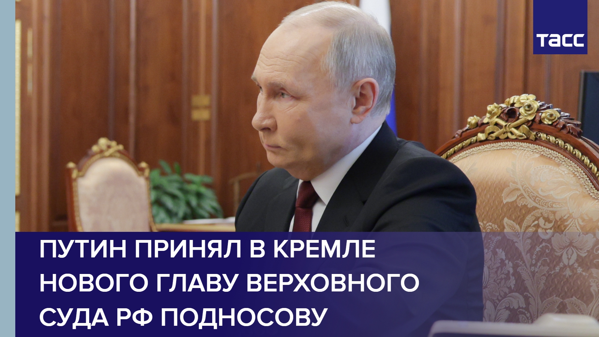 Путин принял в Кремле нового главу Верховного суда РФ Подносову