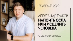 Александр Гудков: Напоить осла или исцелить человека / 28.08.22 / Церковь «Слово жизни» Одинцово