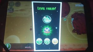 Angry Birds Space Level Failed