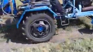 Самодельный опрыскиватель на мини-тракторе 4