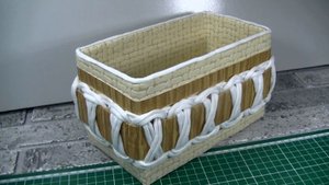 3 Идеи переделки и декора картонных коробок Оформление коробок обоями и верёвкой .