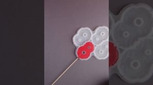 Силиконовый молд на 8 марта, заливка глазури в форму