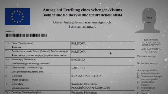 Как правильно заполнить анкету на шенгенскую визу