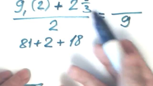 Среднее арифметическое чисел 9, (2) и 2 1/3 равно смотреть онлайн