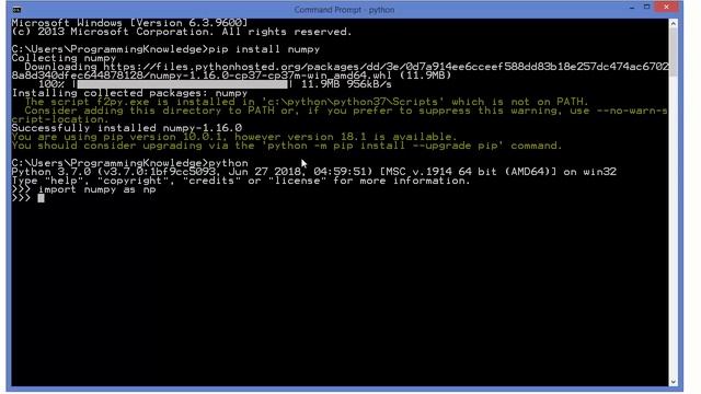 Python Numpy Tutorial For Beginners 1 - Introduction + Installing numpy