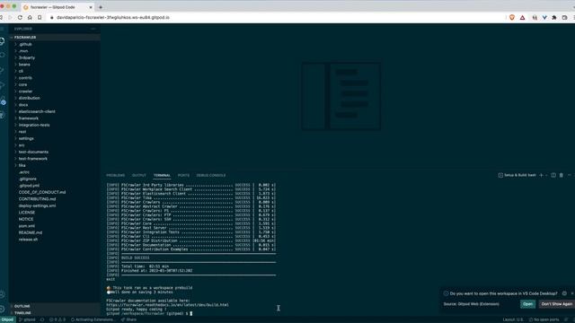 FSCrawler - Gitpod Prebuild Demo смотреть онлайн