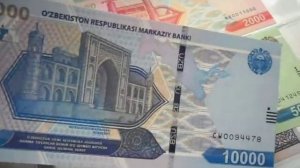 Новые банкноты Узбекистана 2021 года.