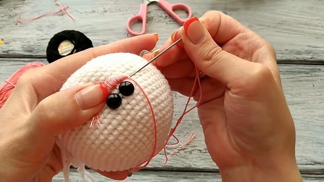 Зайка в стиле тильда крючком/МК/Часть √2/Оформление мордочки? смотреть онлайн