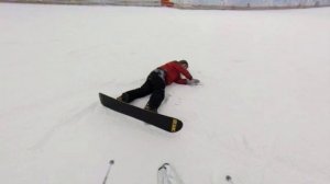 Эпичный кувырок на сноуборде в Снежкоме