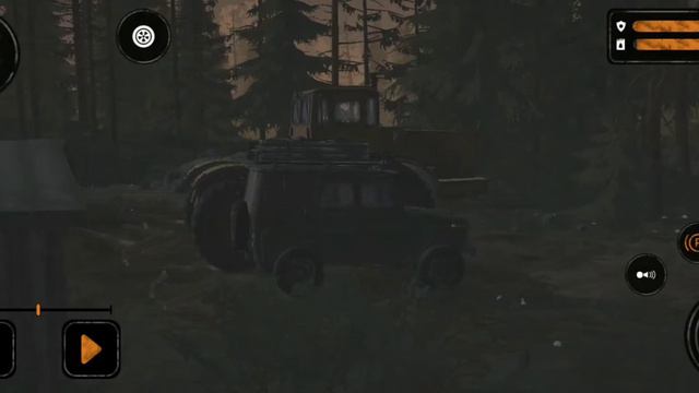 Ночная атмосфера и звуки в MudRunner mobile.