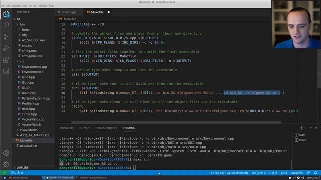 COMP4303 - AI for Video Games - Visual Studio Code / C++ / Makefile Tutorial смотреть онлайн
