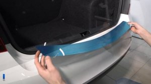 Установка накладки багажника на Skoda Rapid.