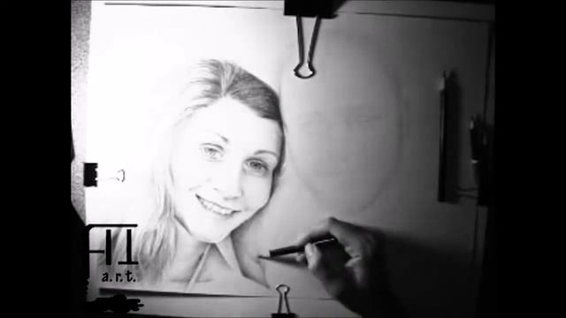 Портрет "Анна и Алексей" простым карандашом смотреть онлайн