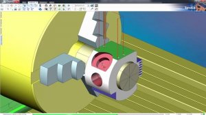 СПРУТКАМ обработка детали Корпус на 3 х осевом станке Haas с поворотным приспособлением