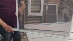 Москитная сетка с полотном "АНТИКОТ" на раздвижную алюминиевую раму с направляющими