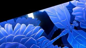 3D гравировка стекла с подсветкой. 3D потолок