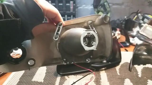 Опель Омега Б. Тюнинг фар, супер свет, замена линз на 3 дюйма OLLO ...