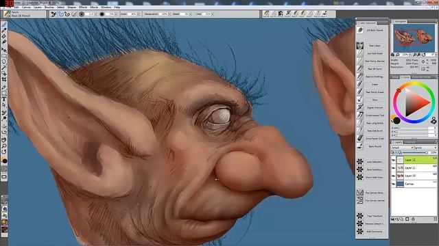 Colouring a pencil sketch with Corel Painter 12 смотреть онлайн