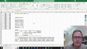 Simple Regression in EXCEL