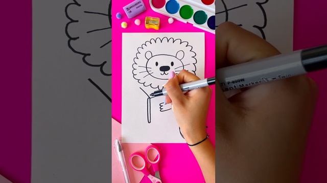 КАК НАРИСОВАТЬ ЛЬВА/АРТПАНДА смотреть онлайн