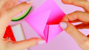 ОРИГАМИ Закладка АРБУЗ из бумаги | DIY Origami Watermelon bookmark