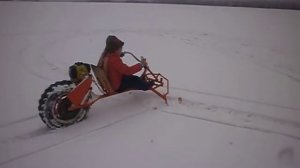 Самодельный снегокат из косилки