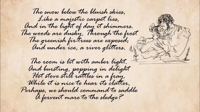 "Winter morning"  by Alexandr Pushkin in english ("Зимнее утро" А.Пушкина на английском языке)